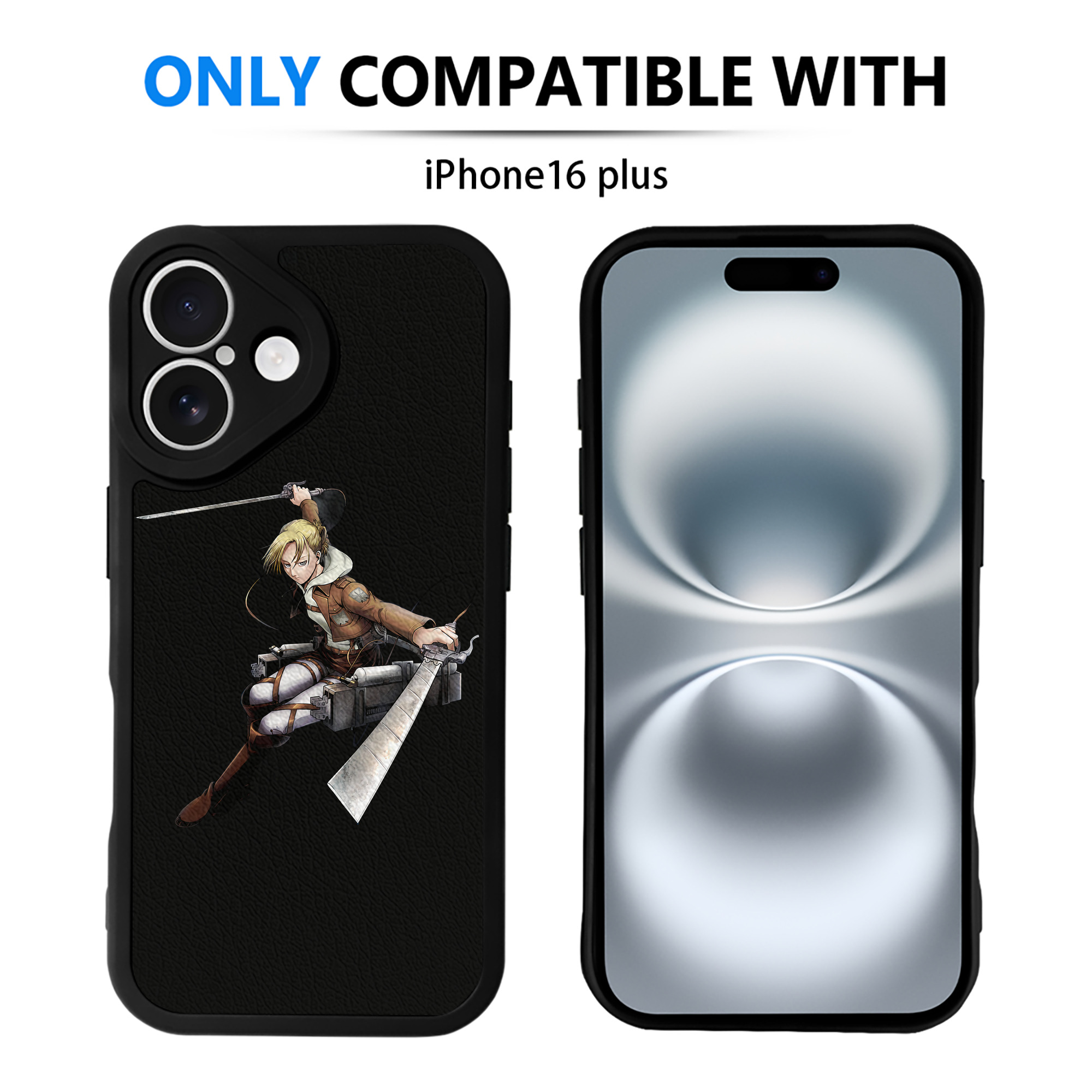 （画像用） 進撃の巨人 アニ・レオンハート Attack on Titan Annie Leonhart 【iPhone 16シリーズ対応】シリコンスマホケース（レザー調） 材質：シリコン